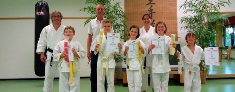 Kinder-Karateprüfung steht bevor